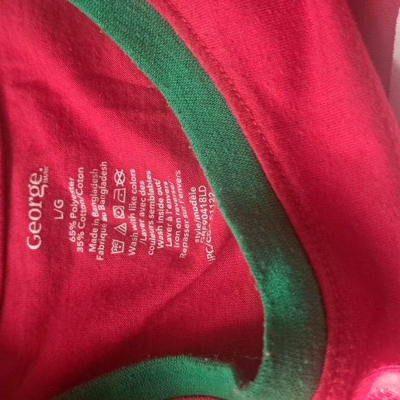 Pug dog reindeer Christmas ornament PJs top and bottom - Picture 4 of 6